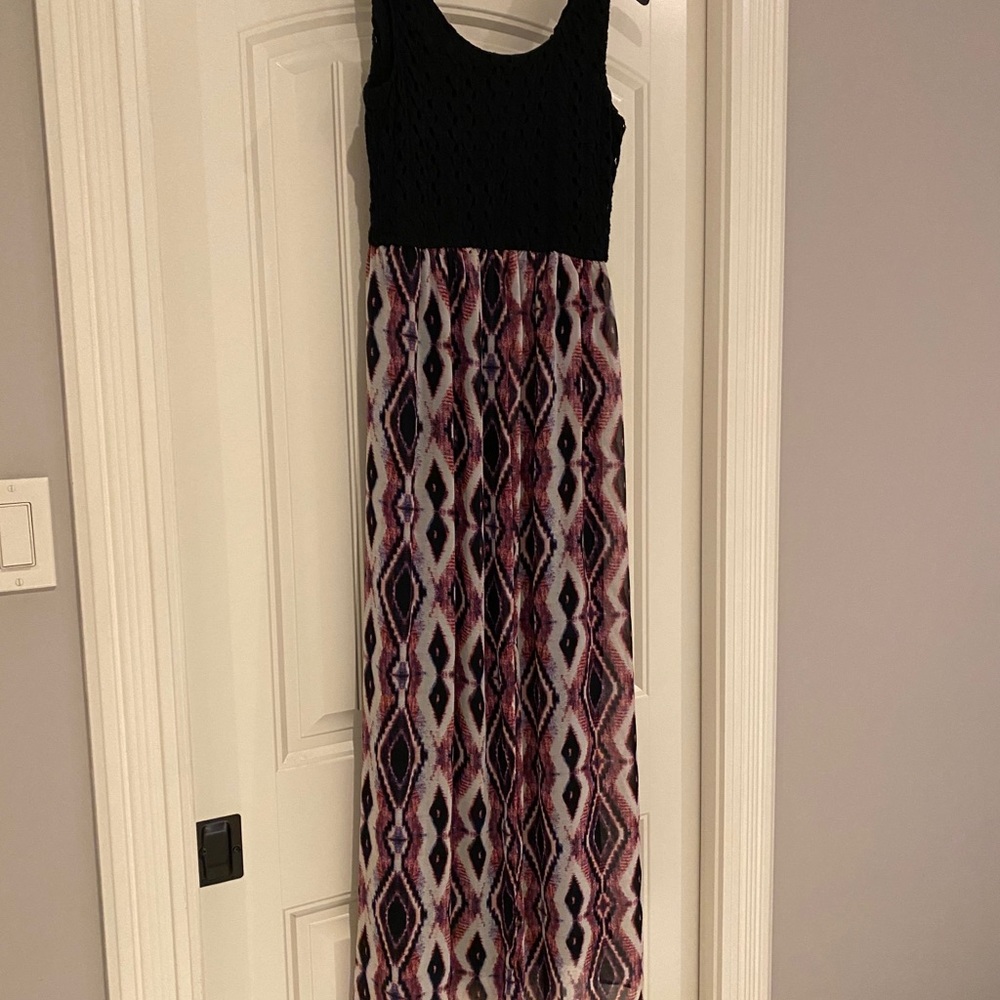 Floor length geometric pattern dress Medium